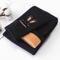 thumbnail image 2 of Kcodviy Children's Fleece Lined Winter Elastic Waist Pants Cozy Embroidered Rabbit Youth Softball Design Joggers, 2 of 4