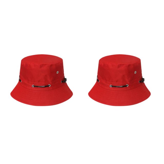 VONKY Comfortable And Breathable Fisherman Hat For Sun Protection Sunscreen Fisherman Cap Hat Summer red 58cm 2Set