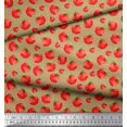 thumbnail image 3 of Soimoi Green Poly Georgette Fabric Tomato Vegetable Fabric Prints By Yard 42 Inch Wide, 3 of 3