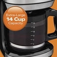 thumbnail image 2 of Hamilton Beach Programmable FrontFill Coffee Maker, Extra-Large 14 Cup Capacity, Black/Stainless (46390), 2 of 5