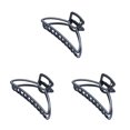 thumbnail image 1 of maskred Pinces de Mode Grand Style Simple à Portée de Main Style Simple Robuste Exquis Accessoires Barrettes pour Femmes Noir/arc 3Set, 1 of 6