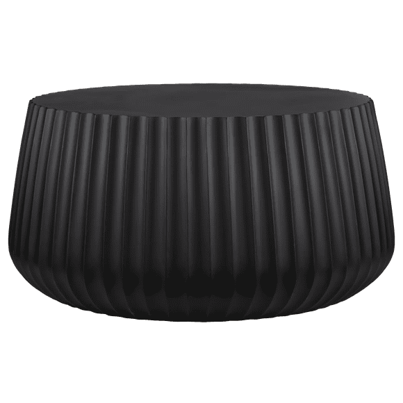 Bouclair Black Ribbed Round Outdoor Coffee Table