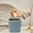 thumbnail image 1 of Desktop Trash Can, Small Wastebasket for Office Desk, Home Living Room, Car, Restaurant, Compact Storage Bin, Plastic Construction, Anti-Slip Base, 1 of 9