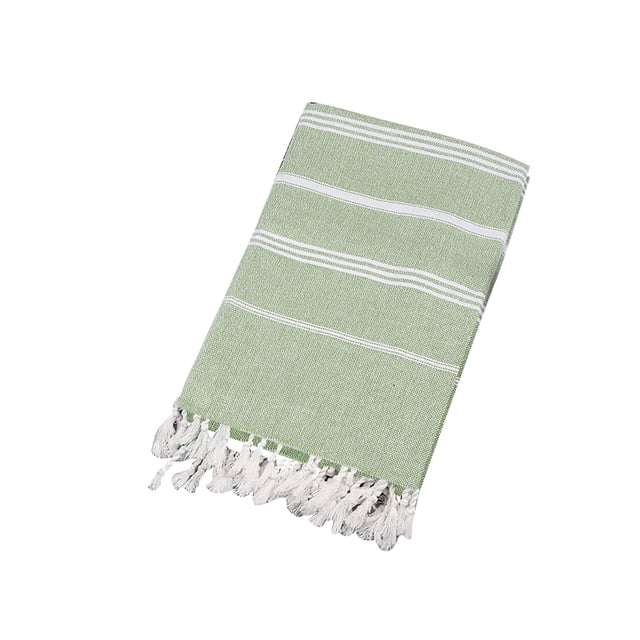 Serviette de Plage Turque Antiadhésive Motif Rayé Sable pour Adultes Châle de Sauna Extérieur
