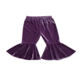 thumbnail image 1 of Pantalon Évasé à Pattes d'Éléphant pour Bébé Fille, Leggings à Volants en Velours, 1 of 5