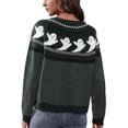 thumbnail image 3 of LUXUR Chandail d'Hiver Chaud pour Femmes, Ample, pour Festival, Vert m, 3 of 3