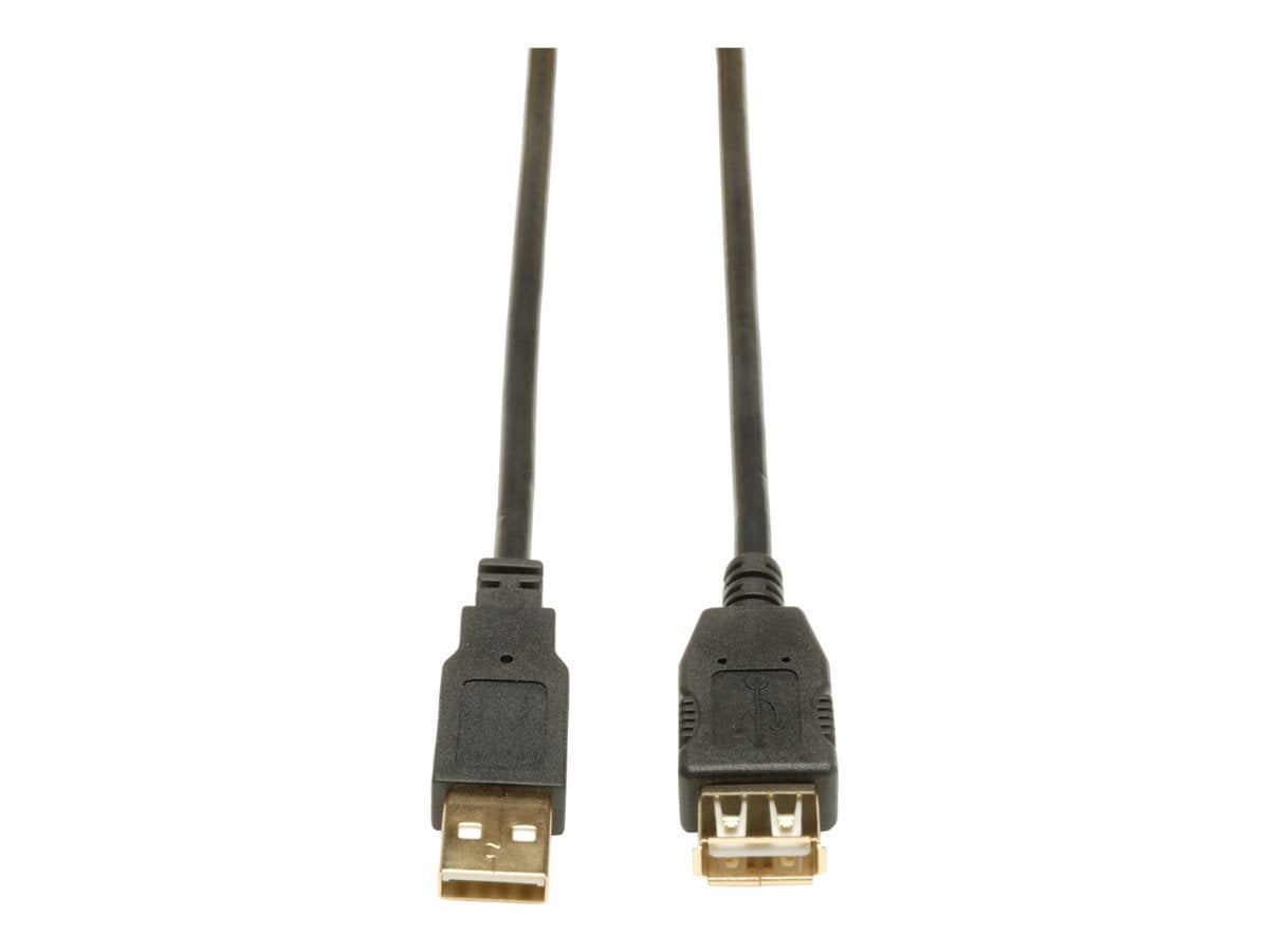 Eaton Tripp Lite Series 3ft USB 2.0 Hi-Speed Extension Cable Shielded A Male / Female 3' - USB extension cable - USB (F) to USB (M) - USB 2.0 - 3 ft - molded, stranded - black