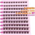 thumbnail image 3 of HSHDLDF Wispy Lash Extension Clusters DIY Eyelash Extensions 100Pcs Natural Lashes Clusters 8-16mm Fluffy Individual Lashes Cluster DIY at Home ALICROWN Cluster Lashes Set, 3 of 7