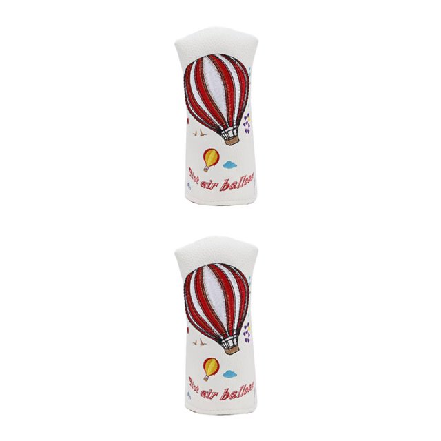 Baohd Innovative PU Leather Golf Club Head Covers Enhanced Feel And Durability Exceptional Durability white 2Set