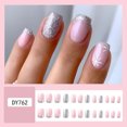 thumbnail image 1 of Aursykel 24 Piece French Fake Nails Set with Nail Art Kit for DIY Manicure Includes 12 Sizes Wearable Nail Stickers Snowflake Non Fade ABS Safe Material Nail File Stickers, 1 of 6