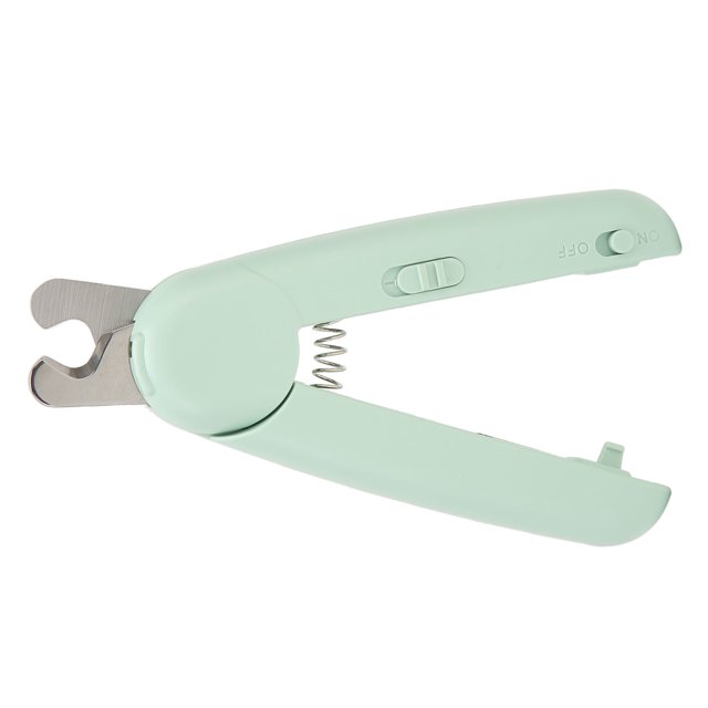 Pet Nail Clippers, Safe Dog Nail Trimmers Portable With LED Light For Home White,Green