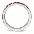 thumbnail image 2 of Stainless Steel Polished Red CZ 4.00mm Band Size 7, 2 of 7