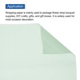 thumbnail image 4 of Unique Bargains Flower Wrapping Fog Paper 22.8x22.8 Inch Waterproof Floral Wrapping Paper Light Cyan 20 Pcs, 4 of 7