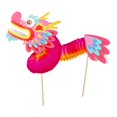 thumbnail image 1 of simhoa Chinese Dragon Dance DIY Handmade Material Package Arts and Crafts Supplies Rose Red, 1 of 8
