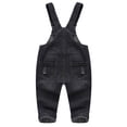 thumbnail image 2 of KIDSCOOL SPACE Baby Boy Girl Ripped Denim Cute Workwear Jean Overalls,Black,3-4 Years, 2 of 8