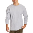 thumbnail image 1 of Hanes Long Sleeve Beefy-T T-Shirts, Light Steel, Small, 1 of 1