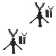 thumbnail image 1 of Ruiboury Durable Shooting Rest Tripod With 360掳 Rotation And Anti-corrosion Aluminum V Yoke V Yoke Stick Black 2Set, 1 of 6