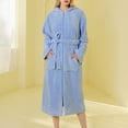 thumbnail image 1 of LSLJS Robe de Mode pour Femmes Peignoir Allongé Garde au Chaud Col à Revers Même Style pour Hommes et Femmes Manches Longues, Peignoirs Cadeaux pour Femmes, 1 of 5