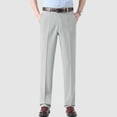 thumbnail image 2 of Pantalon Décontracté pour Homme Mens Mynx à Ceinture Extensible Dissimulée Coupe Classique devant Plissé Pantalon Habillé pour Style Polyvalent et Confort, 2 of 8