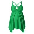 thumbnail image 4 of PENGXIANG Pregnant Woman Two Piece Set Of Solid Color Cross Strap Maternity Swimsuit Skirt, 4 of 6