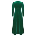 thumbnail image 4 of Rswnyirn Robe Médiévale en Velours pour Enfants Filles à Manches Longues Fleurs Dorées Renaissance Rétro Robe Déguisement de Fête d'Halloween Vert 6, 4 of 7