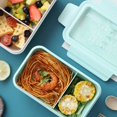 thumbnail image 3 of 1100ml Lunch Box Home Travel Hiking Food Work Fruits Breakfast Storage Container Reusable Chopsticks Spoons Lunchbox Adults Pink, 3 of 9