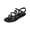 Black Sandals for Women, variant on Hopeusnice Sandals for Women Flat Heel Breathable Soft Open Toe Non-Slip Women's Sandals Trendy PU Materials Summer Shoes for Beach Buckle Vacation Shoes Silver 42