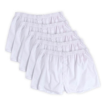 Fruit of the Loom Men`s 5pk White Boxers, XL, White