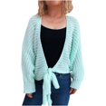 thumbnail image 1 of Gpaecead Cardigans pour Femmes, Ouvert à l'Avant, Manches Longues, à Nouer à l'Avant, Cardigan Uni, 1 of 6