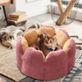 thumbnail image 1 of LSLJS Chien Rond Cat Hiver Chaud Sac de Couchage Long Peluche Doux Lit pour Animal Lit Apaisant, 1 of 5