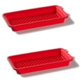 thumbnail image 1 of Starfrit - Ensemble de 2 Plats de Cuisson en Silicone Souple, Va au Lave-Vaisselle, Rouge, 1 of 8