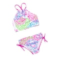 thumbnail image 4 of Faithtur 2Pcs Maillots de Bain d'Été pour Enfants, Hauts Floraux + Slip à Cordon, 4 of 10