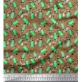 thumbnail image 1 of Soimoi Poly Georgette Fabric Heart & Lighter Men Print Sewing Fabric Yard 52 Inch Wide, 1 of 3