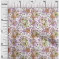 thumbnail image 2 of oneOone Velvet Light Green Fabric Asian Floral Craft Projects Decor Fabric Printed By The Yard 58 Inch Wide, 2 of 4