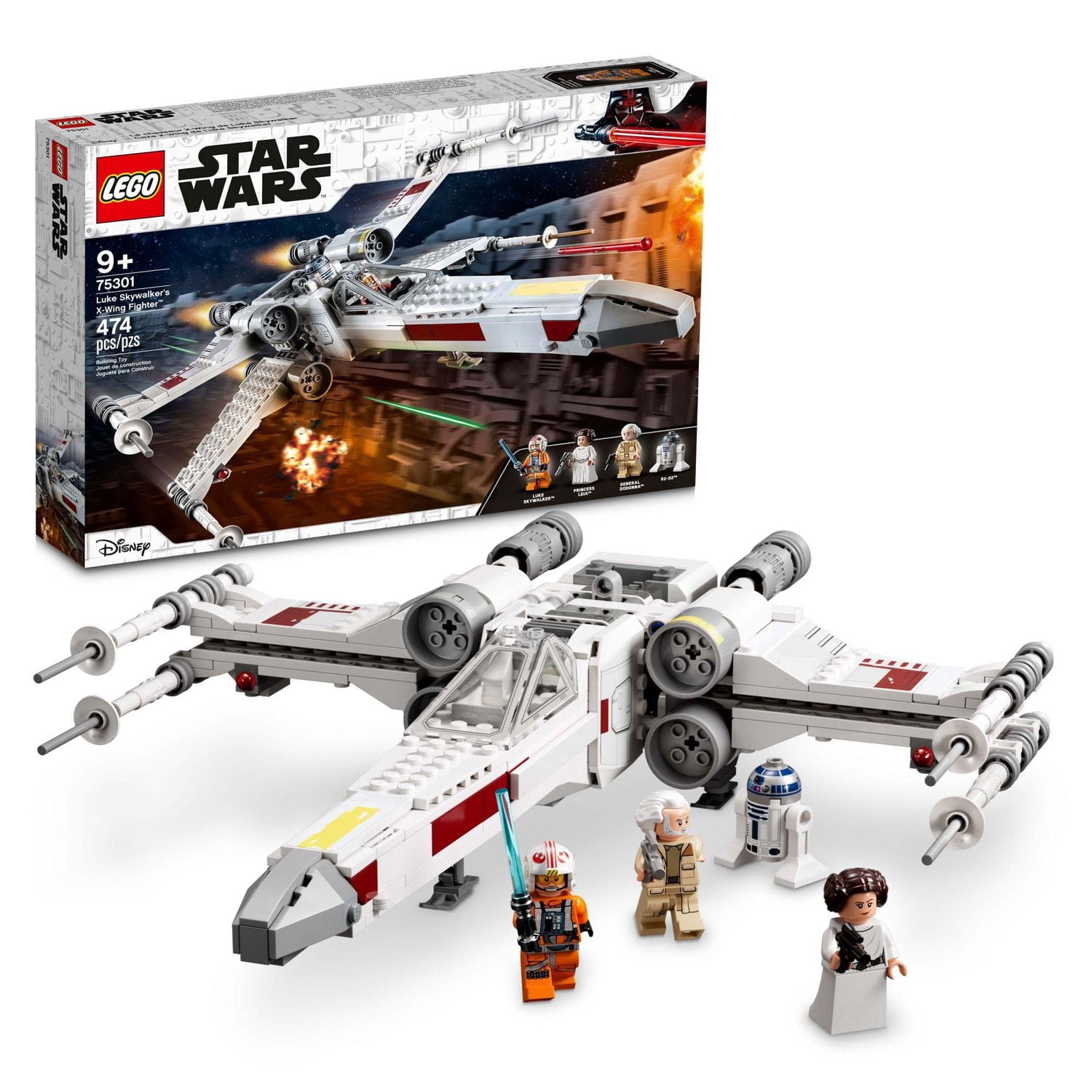 LEGO Star Wars Le chasseur X-Wing de Luke Skywalker 75301, Ensemble de construction (474 pièces)