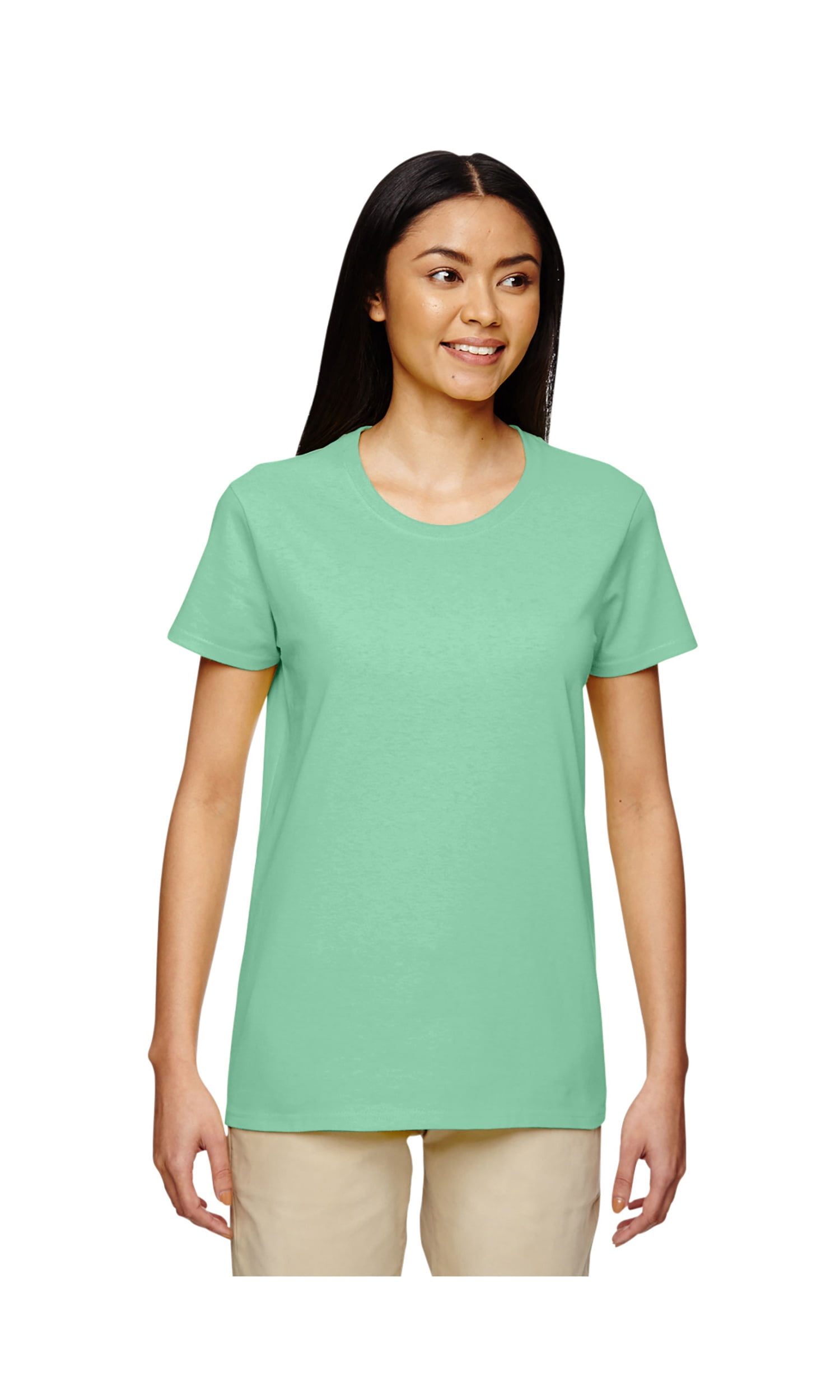 Gildan T-Shirt en Jersey de Confort à Col Épais avec Ruban pour Femmes, Style G5000L