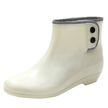 CEHVOM Bottes de Pluie pour Femmes Bottes de Pluie à Tige Courte Chaussures d'Eau Antidérapantes
