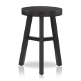 thumbnail image 1 of Bouclair Black Wood Stool, 1 of 3