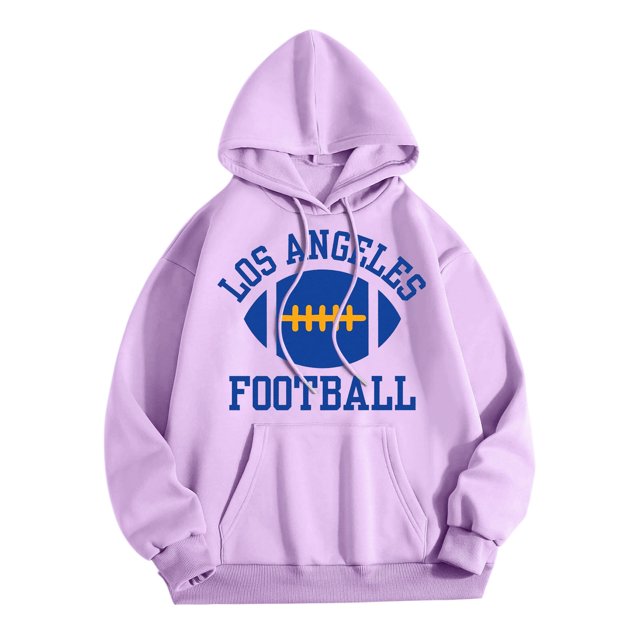 WEAIXIMIUNG Sweat-Shirt Surdimensionné pour Femmes Plus 3TG Sweat à Capuche Décontracté Col Rond Imprimé Lettre Football de Ville