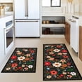 thumbnail image 4 of Retro Floral Pattern Floormat for Indoor Living Areas with Non- Water Absorbent Polyester Carpet for Home Décor and Everyday Use, 4 of 6