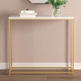 thumbnail image 4 of Safdie & Co. Table Console Marble Look. Table d'appoint de salon, table d'entree ideale pour tout decor. Base couleur Or, 4 of 7