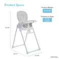 thumbnail image 4 of Chaise haute Tiny Bites de Fisher Price par Dream On Me, gris, 4 of 6