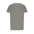 thumbnail image 4 of Dealovy Hauts d'Été pour Femmes Chic Décontracté Manches Courtes Plissées Col Ras du Cou T-Shirts Amples Unis Tuniques pour Dames, 4 of 7