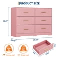 thumbnail image 2 of Yiwa Modern 6-Drawer Dresser, Deep Storage, Anti-Tip, Gold Metal Handles, 2 of 7