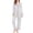 Grey, variant on Clearance! Hontri Pajama Sets for Women 2 Piece Womens Silk Like Pajamas Long Sleeve Set Two Sleepwear Button Down Nightwear Loungewear Sets Loungewear Pj Set Pink,M