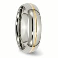 thumbnail image 4 of Bague Anneau en Titane Jaune Plaqué IP Rainuré 6 mm Poli Taille 10, 4 of 6