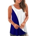 thumbnail image 2 of Yuyuzo Débardeurs pour Femmes Été Sans Manches T-Shirt Décontracté Col Rond Chic Color Block Blouse Fluide de Plage, 2 of 6