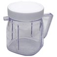 thumbnail image 3 of For Blender Replacement Parts, 4937 Mini Osterizer Blender Jar Accessory, Cup Mini Plastic Jars with Lids (2 Pack),2 x Mixing tank,Transparent, 3 of 9