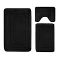 thumbnail image 2 of Yhmxh Bath Mat New Large BathRug Mat 3 Set Bath Mat For 3Pcs Toilet Mats Universal Soft Comfortable Water Absorption Non Slip Thick Machine Washable Easier To Dry Dark Polyester Bathroom Suits, 2 of 8
