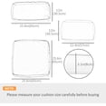 thumbnail image 3 of Outsunny 14Pcs Outdoor Cushion Covers, Patio Cushion Covers Replacement for Rattan Sofa Set - No Cushion Included, Light Yellow, 3 of 10